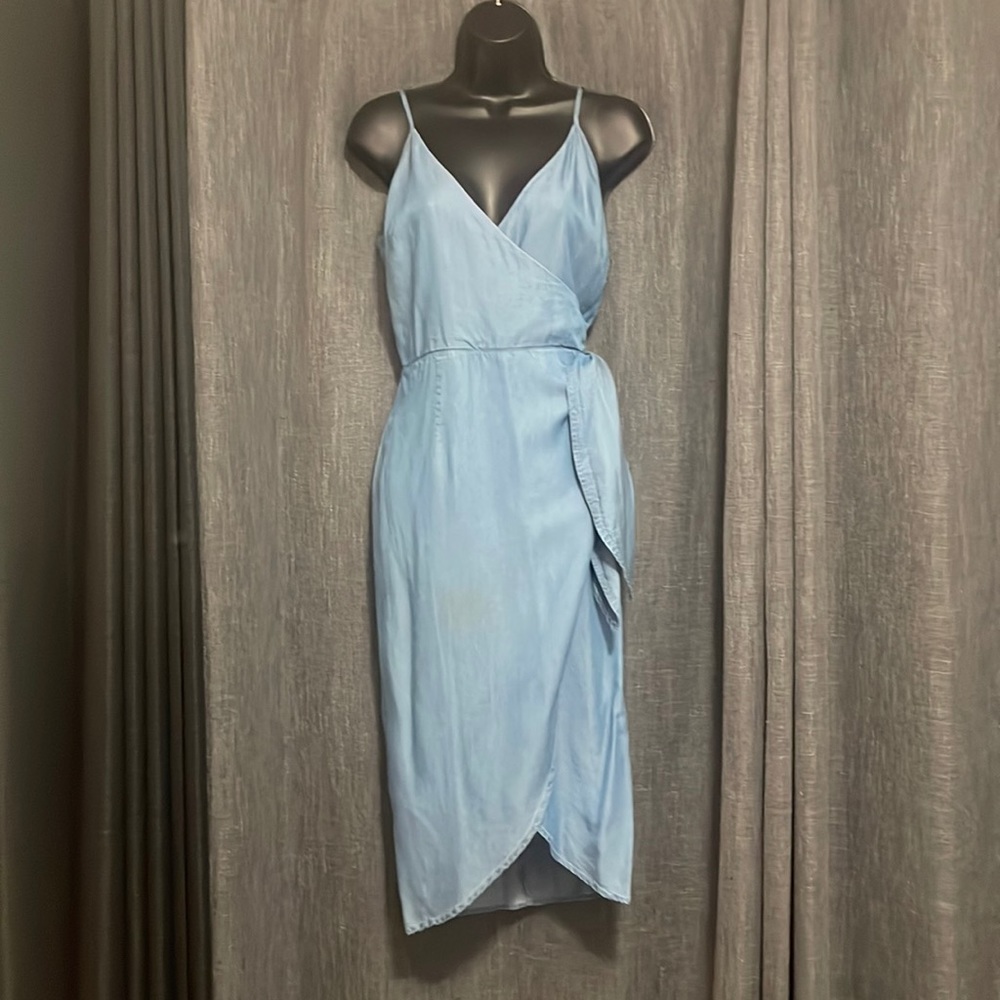 Lovers and friends denim summer wrap around dress